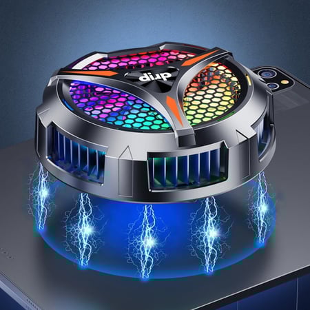 مروحة تبريد دريب للتابلت مغناطيسي مع شاشة LED - أسود