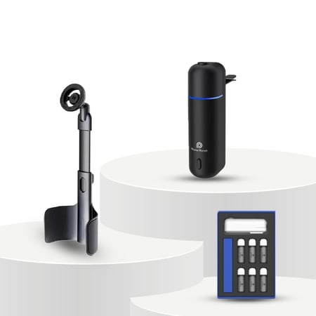 بكج اليوم الوطني : هولدر دريب للسيارة مع معطر فواحة السيارة الذكي ب 6 علب عطرية