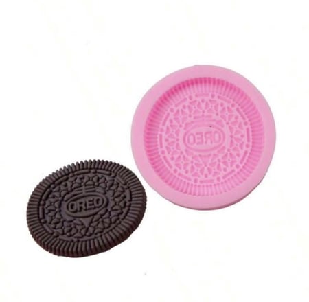 قالب سيليكون على شكل بسكويت اوريو لصب الشموع او الريزن او الصابون