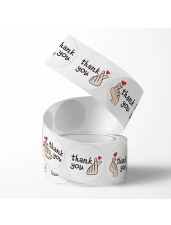 ستيكر شكرا لتسوقكم لتغليف الشموع والمنتجات اليدوية