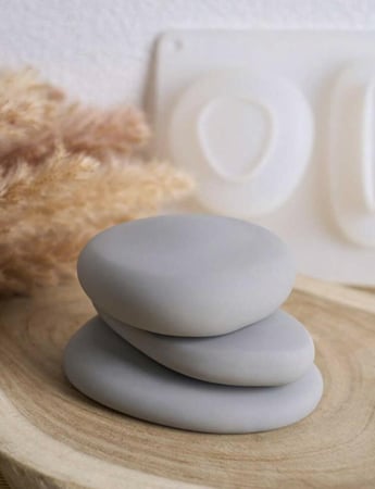 قالب سيليكون على شكل أحجار لصب الشموع او الريزن او الصابون