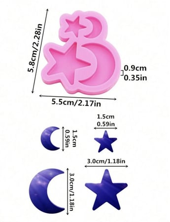 قالب سيلكون - نجمه و هلال