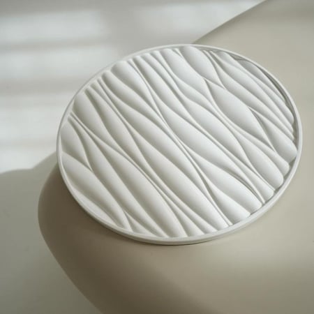 قالب سيليكون على شكل صحن مموج لصب الشموع او الريزن او الصابون