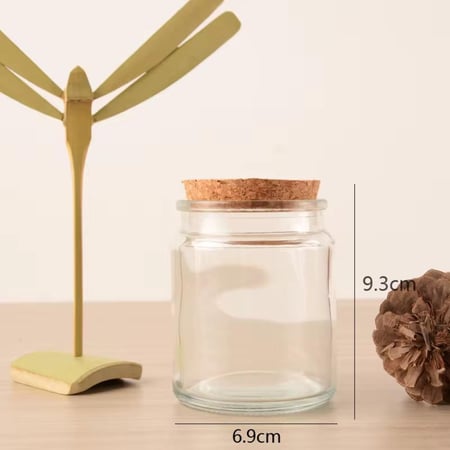 علبة زجاج ٢٠٠ مل بسدادة - شفاف