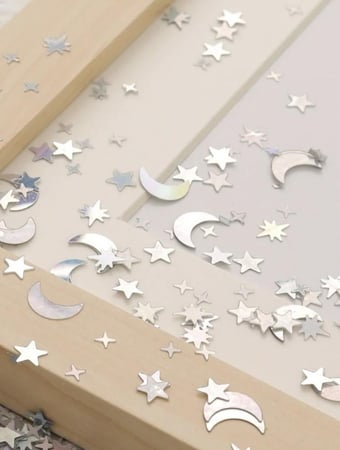 منتج قصاصات ورقيه شكل هلال و نجوم من مستلزمات صناعة الشموع والحرف اليدوية