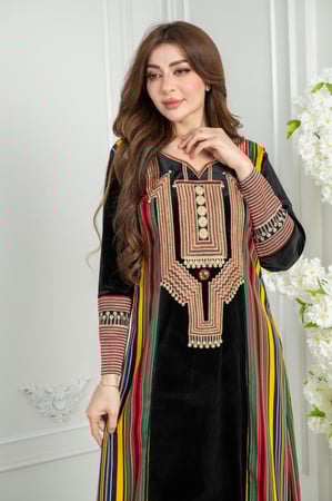 جلابية مخمل ثراثية ابداع