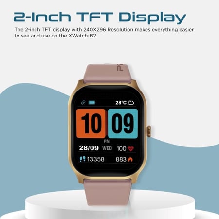بروميت ساعة ذكية لاسلكية مزودة بشاشة TFT بحجم 2.01، مقاومة للماء بمعيار IP67.تتميز بمستشعرات مثل مستشعر معدل ضربات القلب ومستوى الأكسجين في الدم وعداد الخطوات ومراقبة النوم، مع أكثر من 200 واجهة - Promate xWatch-B2
