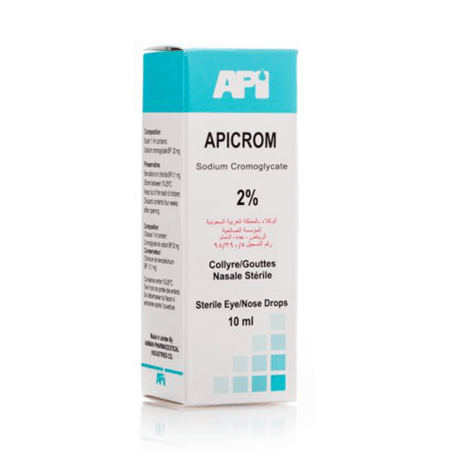 أبي كروم ٢ ٪ نقط عين ١٠ مل |APICROM EYE DROPS