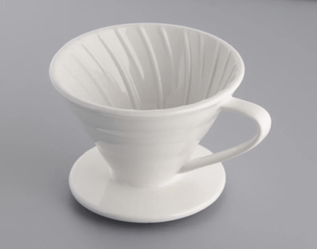 قمع ترشيح سيراميك للقهوة حجم 01 لون أبيض/أسود