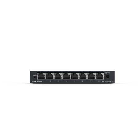 سويتش رويجي 8 منافذ بسرعة  10/100 ميجابت غير مزود بـ منفذ PoE موديل RG-ES108D