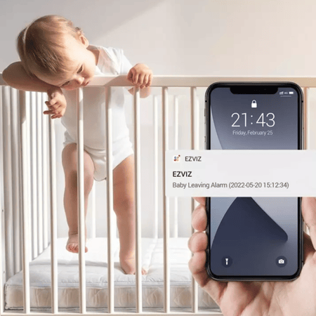 كاميرا مراقبة إزفيز داخلية لمراقبة الأطفال تعمل ببطارية قابلة لإعادة الشحن BM1 - وردي