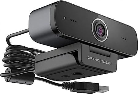 Grandstream GUV3100 - فيديو عالي الدقة 1080 بكسل بمعدل 30 إطارًا في الثانية ومنفذ USB 2.0 وميكروفونين مدمجين وكاميرا ويب USB | GUV3100