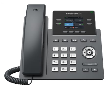 تليفون IP قراند ستريم GRP2612W يدعم حسابي SIP و 4 مفاتيح خط متعددة الأغراض ومنافذ جيجابت إيثرنت مزدوجة التبديل 10/100/1000 ميجابت في الثانية