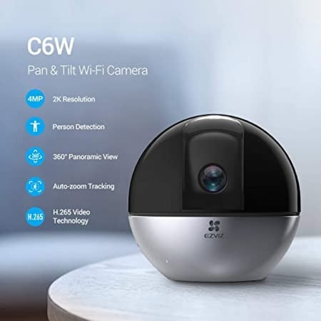 كاميرا امان منزلية ذكية بتقنية WiFi من ايزيفيز C6W بدقة 4 ميجابسكل