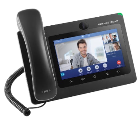 تليفون IP قراند ستريم GXV3370 دعم 16 خطاً مع ما يصل إلى 16 حساب SIP مدمج PoE / PoE + لتشغيل الجهاز ومنحه اتصالاً بالشبكة , يعمل على نظام التشغيل Android 7.0