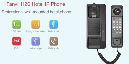هاتف فندقي فانفيل H2S آي بي فون يدعم اتصال الطوارئ