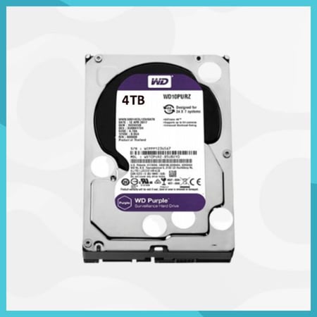 هارديسك ويسترن ديجيتال قرص صلب 4 تيرابايت داخلي بي سي - WD20PURX