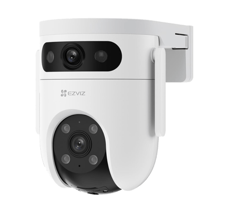 كاميرا CS-H9c  مزدوجة 3K ذات عدسة مزدوجة قابلة للإمالة ومزودة بتقنية Wi-Fi، وعدسات مزدوجة 10MP ، وتحكم بنقرة واحدة لتغيير العرض المرتبط، وإنسان مدعوم بالذكاء الاصطناعي.