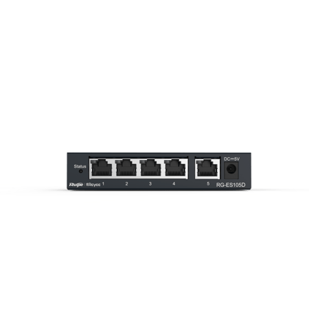 سويتش رويجي 5 منافذ بسرعة  10/100 ميجابت غير مزود بـ منفذ PoE موديل RG-ES105D