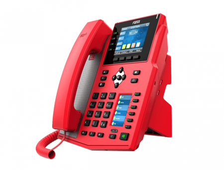 سنترال هاتف فانفل X5U-R Special Red IP Phone  يتيح لك الصوت عالي الدقة