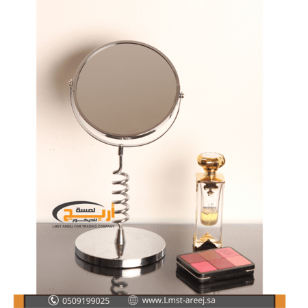 مرايه بوجهين متحركة ستيل بقاعدة نوع ثقيل