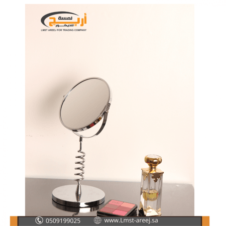 مرايه بوجهين متحركة ستيل بقاعدة نوع ثقيل