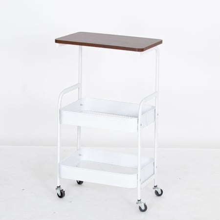 عربة دورين مع رف خشبي