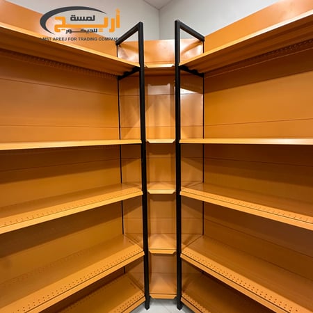 رفوف زاويه حديد كامل لون برتقالي