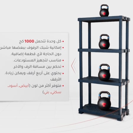 رفوف تخزين بلاستيك مقوى