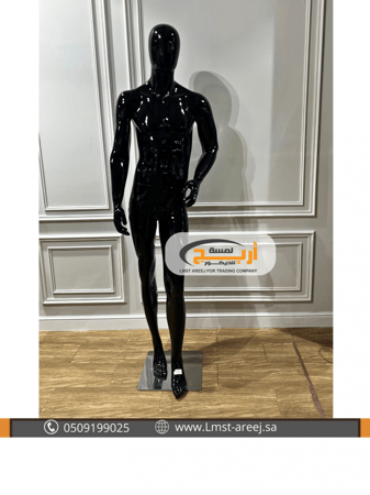 مانيكان  رجالي اسود مع راس