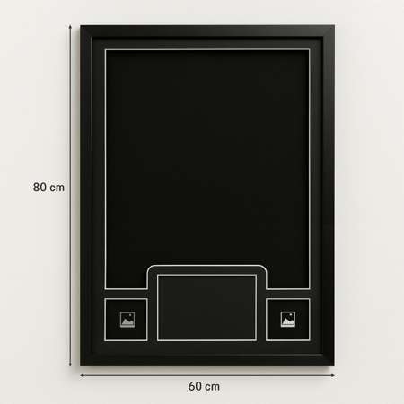 إطار تيشيرت الفاخر - مع مكان وضع الشهادة
