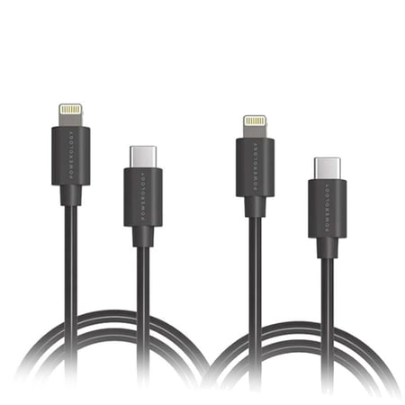 2 - كيبل باوراولوجي لايتنينج - تايب سي 3م اسود