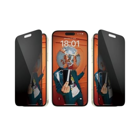 حماية شاشة بانزر جلاس ايفون 15 بلس - شاشة كاملة شاشة كاملة حفظ الخصوصية