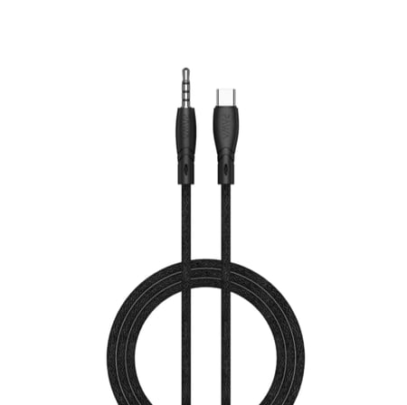 كيبل AUX TO USB-C من باوا - اسود