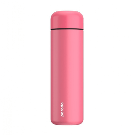 مطارة ماء ذكية حافظة للبرودة والسخونة بسعة 500 مللي أحمر | Porodo Smart Water Bottle with Temperature Indicator