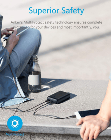 بطارية أنكر باوركور سيلكيت 10000 ملي امبير - اسود