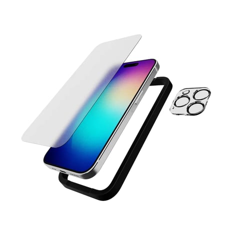 = بكج حماية تيك 21 | حماية شاشة  شفاف +كفر+حماية عدسة ايفون 15Pro Max\15Pro\15