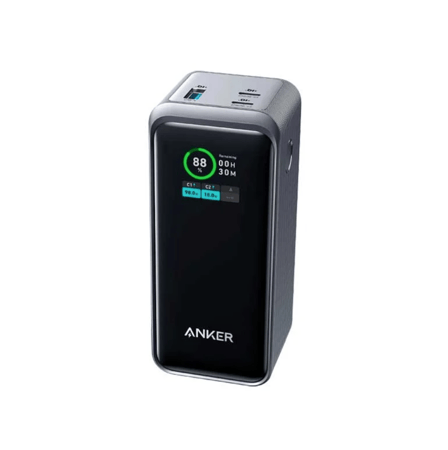 / بطارية متنقلة انكر 735 بسعة 20000 ملي امبير بقوة 200 واط - اسود