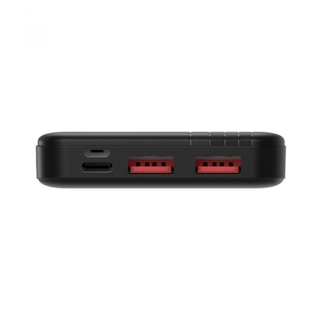 -- شاحن متنقل موماكس آي بور بمنفذ USB-C وبمنفذين USB بسعة 10000 ملي امبير وبقوة 20 واط لمنفذ PD - أسود