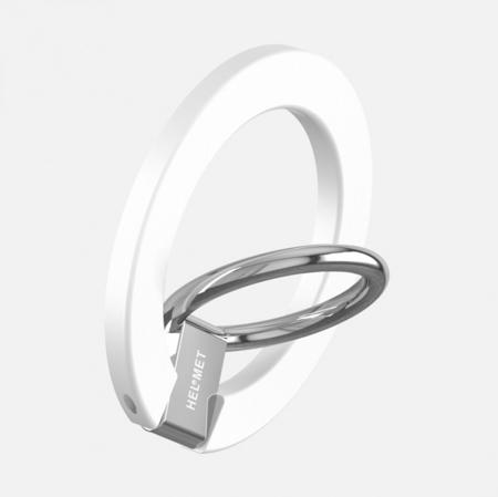 هلمت مسكة جوال ماج سيف مع ستاند - ابيض