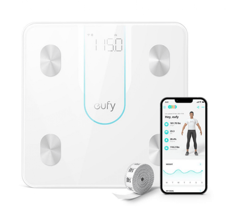 ميزان ذكي يوفي P2 رقمي لاسلكي لقياس الوزن -  أسود