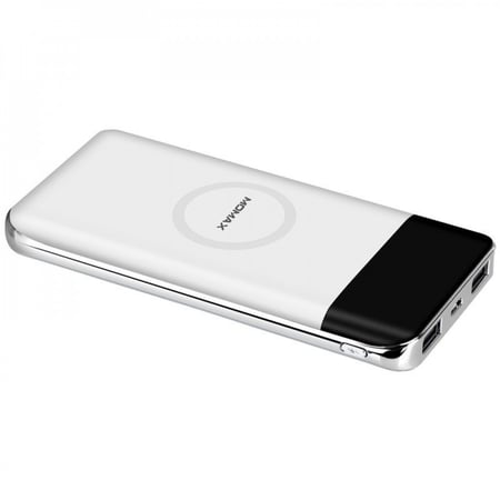 -- شاحن متنقل 10000 امبير شحن لاسلكي سريع من موماكس - ابيض