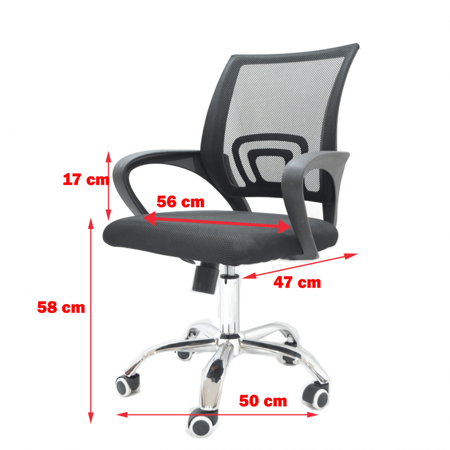 كرسي مكتبي ظهر شبك اسود ذو جودة عالية