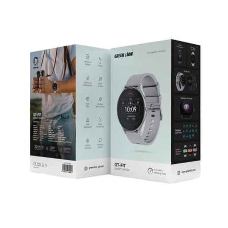 ساعة ذكية Green Lion GT-FIT، تتبع النشاط، مراقبة النوم، زر دوار، عمر البطارية من 5 إلى 7 أيام،