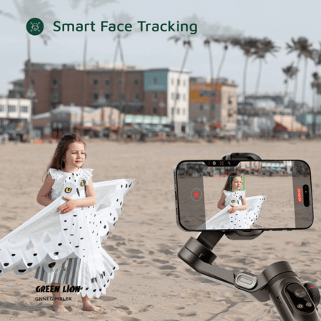 جهاز تتبع الوجه الذكي نيويورك أسود جرين ليون Green Lion New York Gimbal Smart Face Tracking - Black
