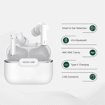 سماعات أذن Green Lion River Plus اللاسلكية الحقيقية