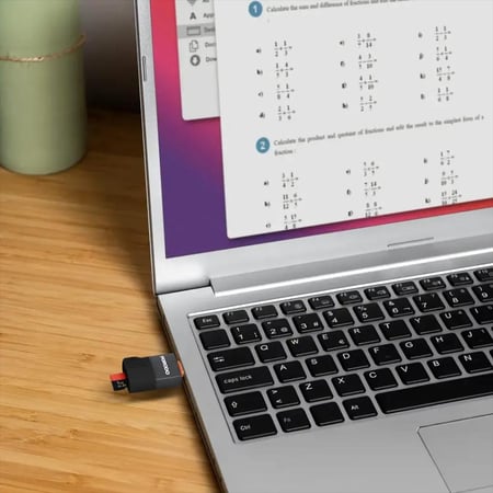 قارئ بطاقات بورودو USB-C   OTG TF - أسود