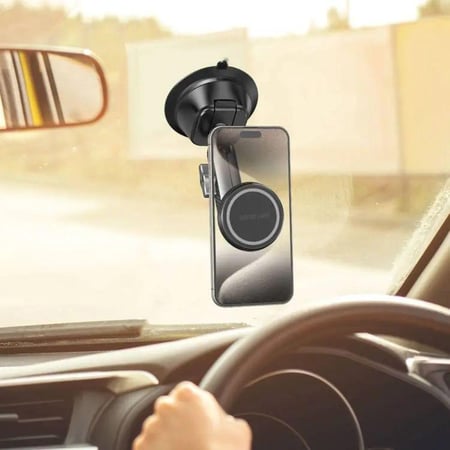 قاعدة جوال سيارة هالو ماج سيف 2 من جرين ليون - أسود