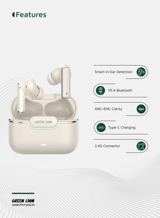 سماعات أذن Green Lion River Plus اللاسلكية الحقيقية