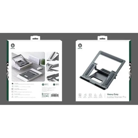 حامل كمبيوتر محمول قابل للتعديل من Green Lion مع مروحة تبريد